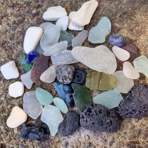 Lot of genuine lake EriePottery shards sea Beach Glass